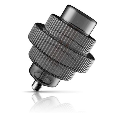 Crompton LED Globe Light Bulb E27 4.5W 160mm Extra Warm White 1800K Art Deco Tiered Screw Filament Smoke