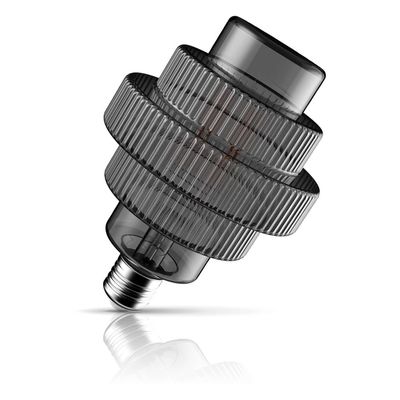 Crompton LED Globe Light Bulb E27 4.5W 112mm Extra Warm White 1800K Art Deco Tiered Screw Filament Smoke