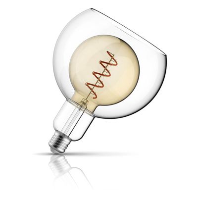Crompton LED Globe Light Bulb E27 4W 125mm Extra Warm White 1800K G125 Screw Filament Golden