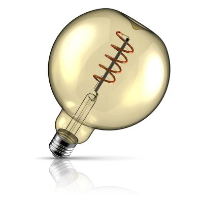 Crompton Lamps LED 4W E27 Decorative Aureum Globe 125mm Extra Warm White Golden