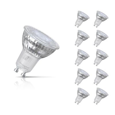 Crompton LED GU10 Spotlight Bulb 3.7W Dimmable Warm White 2700K Glass Halogen Replacement