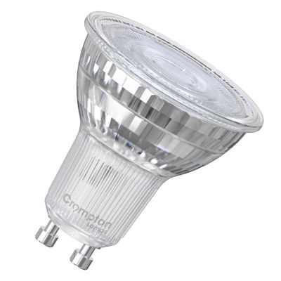 10-Pack Crompton GU10 Spotlight LED Light Bulbs 3.7W 4000K Cool White Full Glass 50W Eqv Halogen Replacement