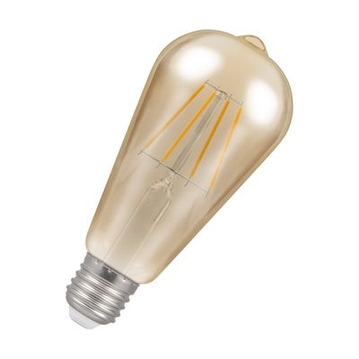 Crompton ST64 LED Squirrel Cage Light Bulb E27 7W (50W Eqv) Dim Extra Warm White Antique Filament Screw Vintage Edison