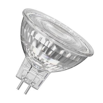 Crompton MR16 Spotlight LED Light Bulb 3.6W (35W Eqv) 12V Warm White Clear Halogen Replacement 2-Pin 36° Clear