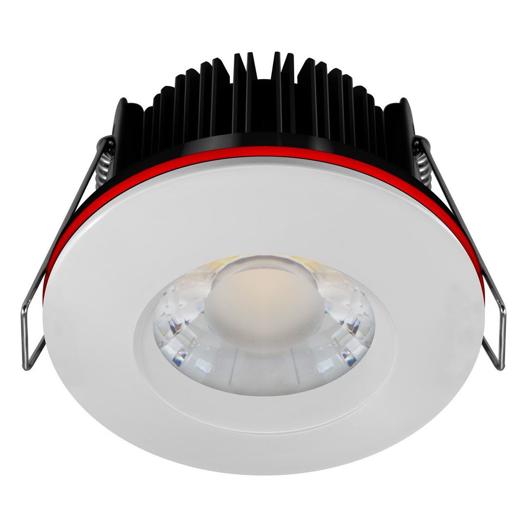 Crompton Lamps SPECTRUM Wifi LED Fire Rated Downlight 10W Dim IP65 in White Tuneable White + RGB in Recessed Spotlight Bluetooth Lights - Image 1