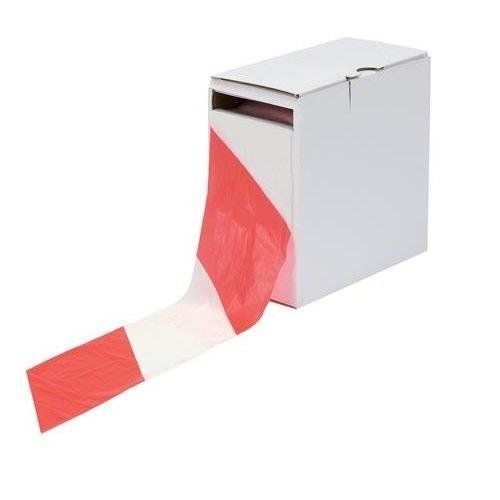 ValueX Barrier Tape 75mm x 500m Red/White - 006-0100 - Image 1