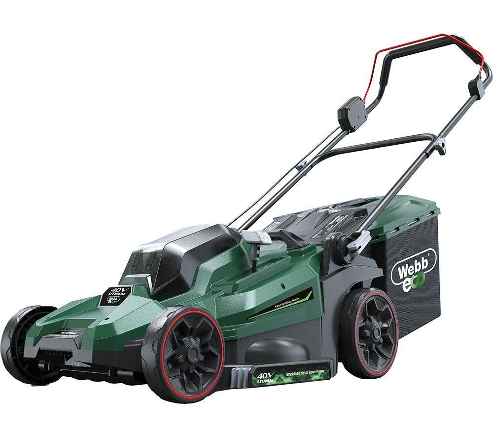 Webb 20V 33cm (17") Cordless Rotary Lawnmower with 2 x 4Ah Battery & Charger - Image 1