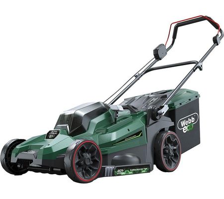 Webb 20V 33cm (17") Cordless Rotary Lawnmower with 2 x 4Ah Battery & Charger