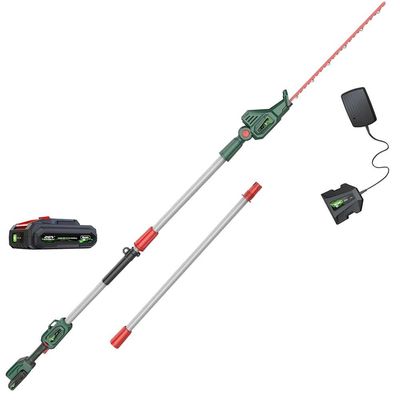 WEBB Eco WEV20PHTB2 Cordless Pole Hedge Trimmer - Green, Red & Silver, Green