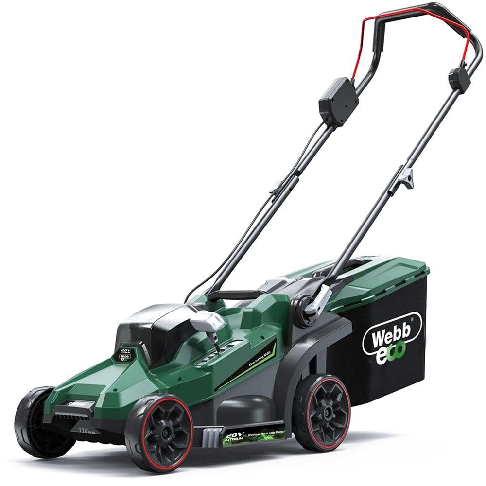 Webb Eco WEV20LM33 20v Cordless Brushless Rotary Lawnmower 330mm No Batteries No Battery Charger - Image 1