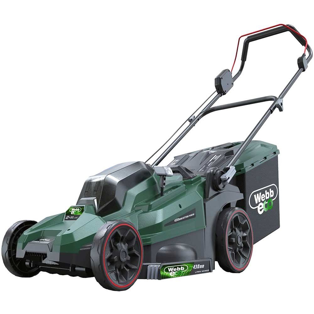 Webb WEV20X2LM43 40v Cordless Brushless 2 in 1 Rotary Lawnmower 430mm No Batteries No Battery Charger - Image 1