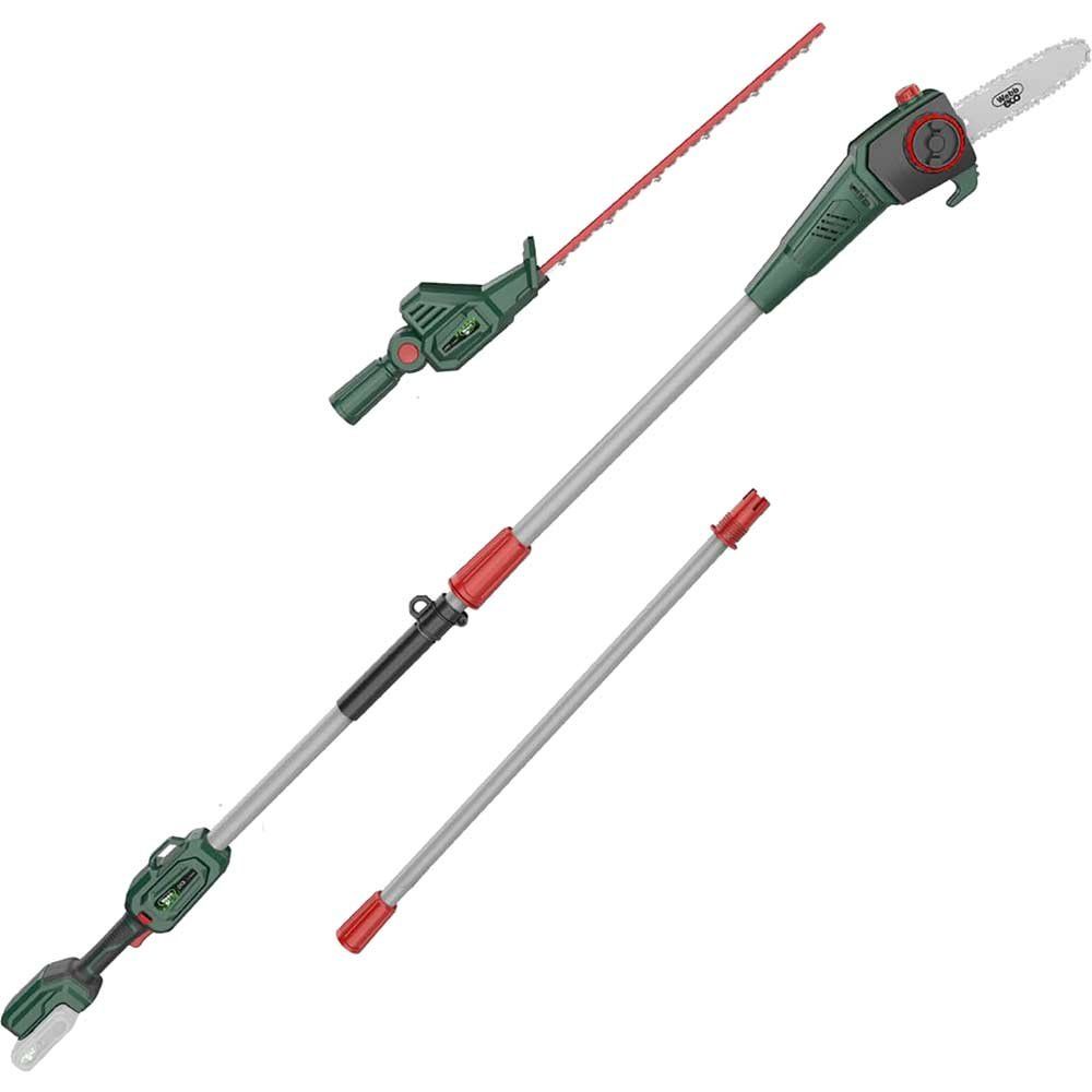 Webb Eco WEV20PSHT 20v Cordless Long Reach Hedge Trimmer 500mm and Pruner Attachment No Batteries No Battery Charger - Image 1