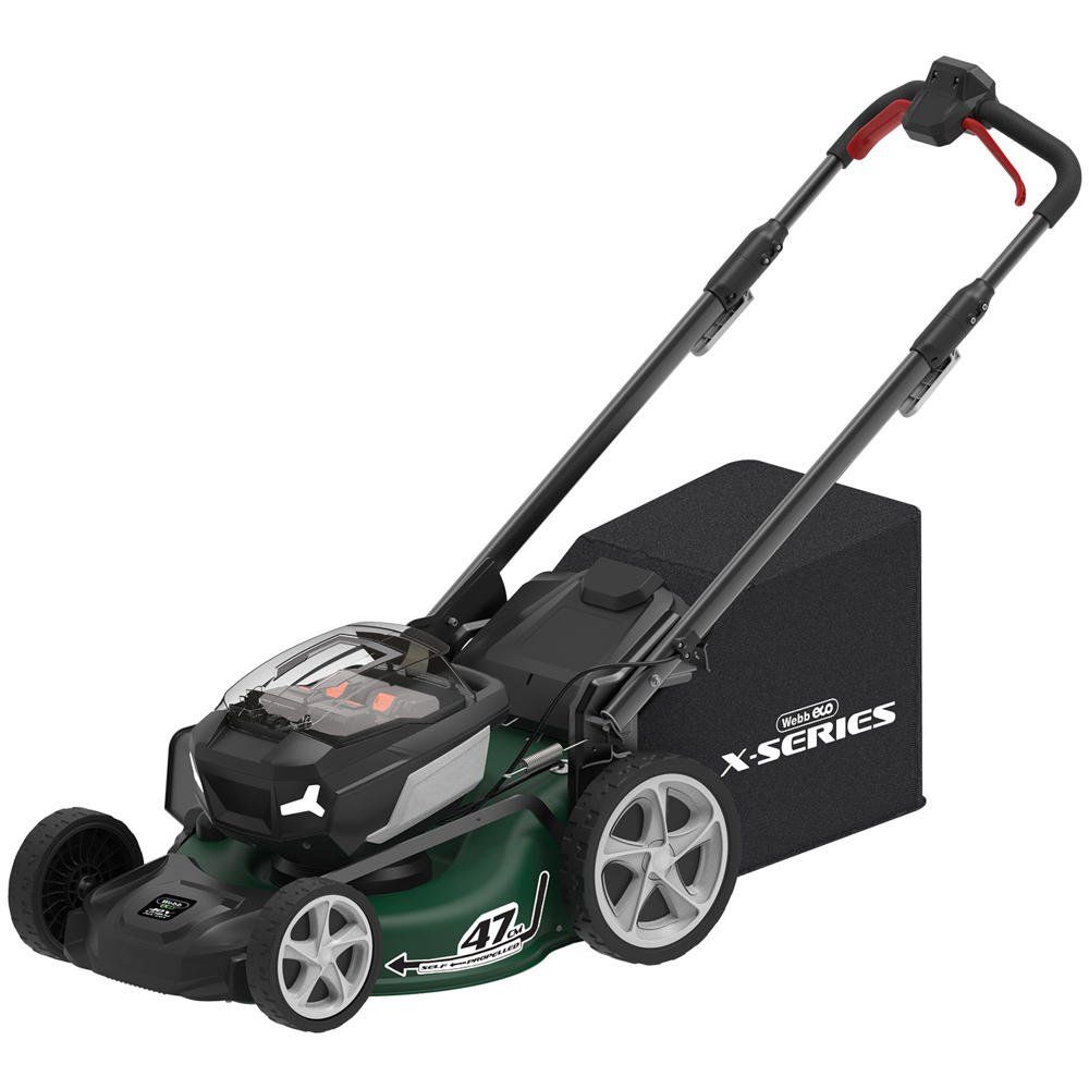 Webb X Series WEV20X2LM47SPB 40v Cordless Brushlesss Self Propelled Rotary Lawnmower 470mm - Image 1