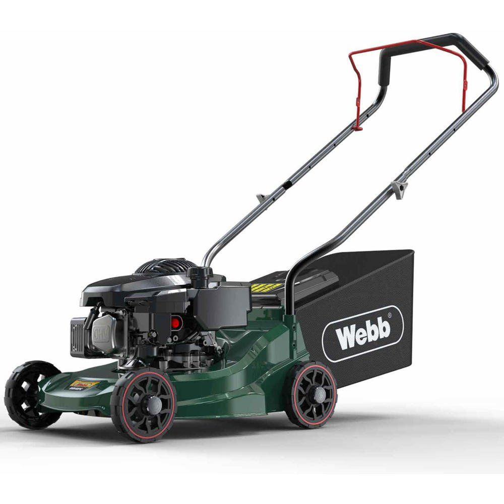 Webb Classic WER16DV130 Petrol Poly Deck Rotary Lawnmower 390mm FREE Safety Glasses, Gloves & Oil Worth £15 - Image 1