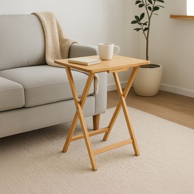 Folding Snack Table - Natural