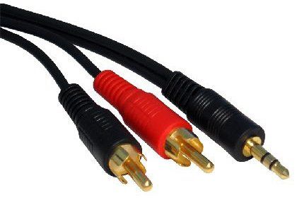 Cables Direct 2TR-305 audio cable 5 m 3.5mm 2 x RCA Black - Image 1