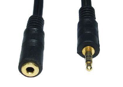 Cables Direct 2m 3.5mm. M - F audio cable Black