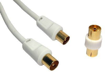 Cables Direct 3m coaxial cable White - Image 1