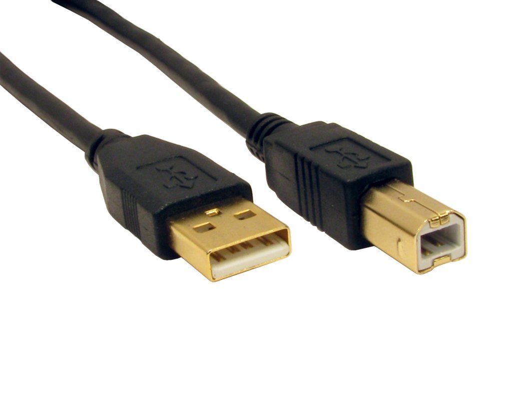Cables Direct 1.8m USB 2.0 USB cable USB A USB B Black - Image 1