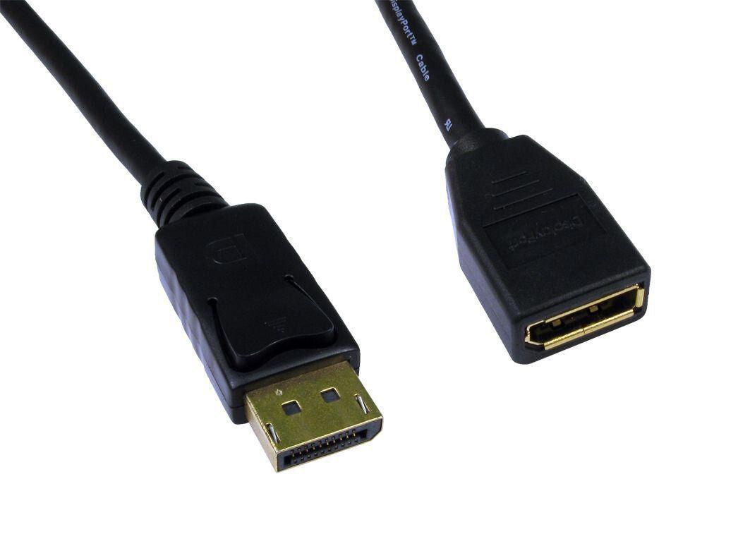 Cables Direct 3m DisplayPort M/F Black - Image 1