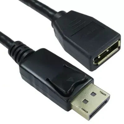 Cables Direct 3m DisplayPort M/F Black - Thumbnail 2