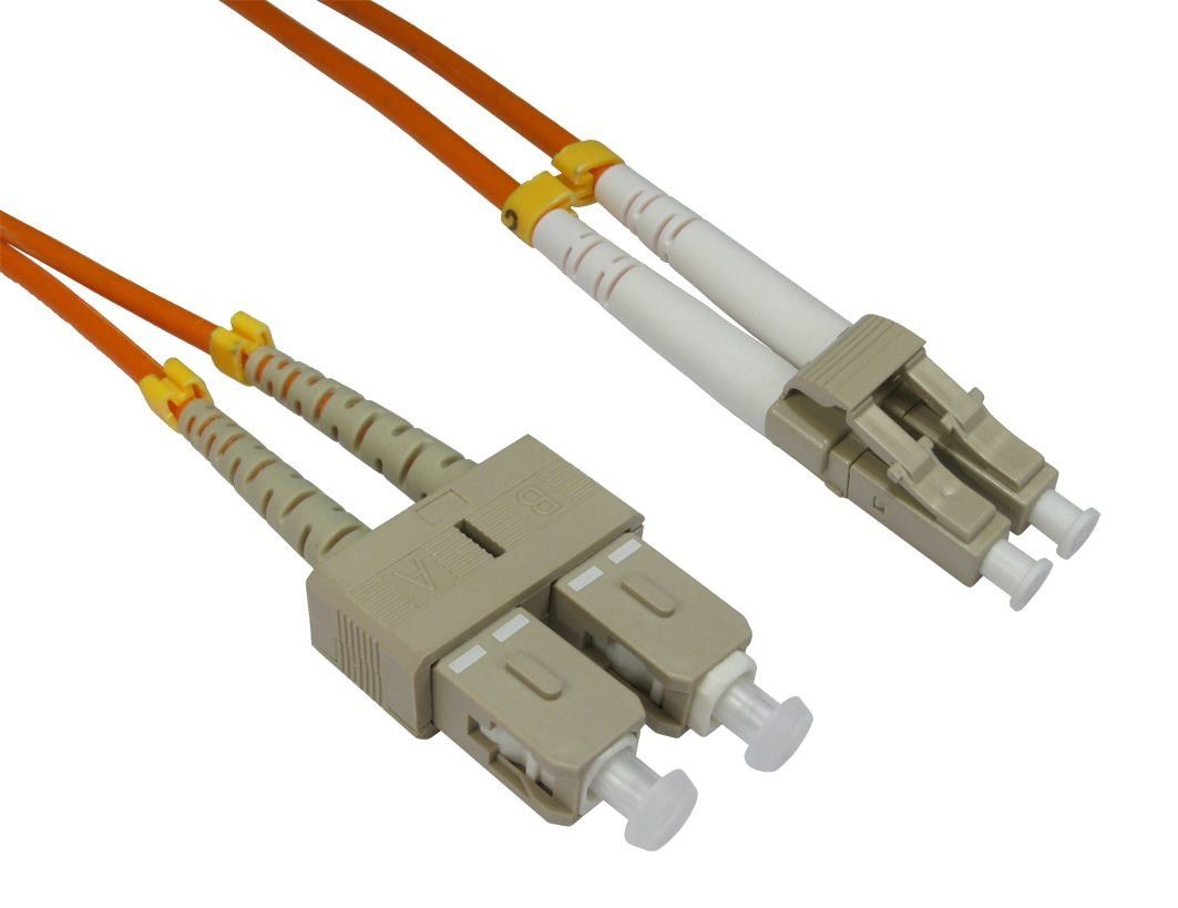 Cables Direct 1.0m LC-SC 50/125 MMD OM2 InfiniBand/fibre optic cable 1 m Orange - Image 1