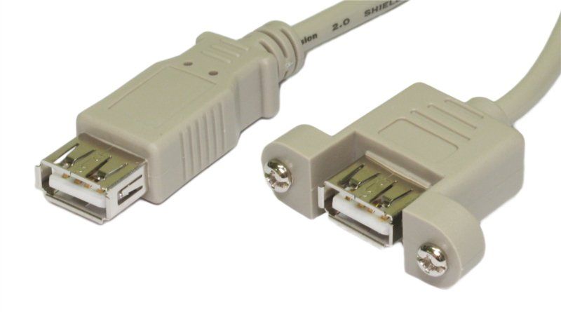 Cables Direct USB2-122 USB cable 0.15 m USB A Beige - Image 1