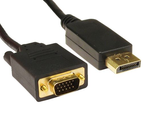 Cables Direct Display Port/VGA 5m DisplayPort VGA (D-Sub) Black