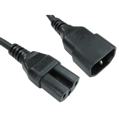 Cables Direct C14 - C15 1.8m Black C14 coupler C15 coupler - Image 1