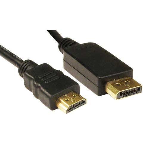 Cables Direct DisplayPort - HDMI, 1m Black - Image 1