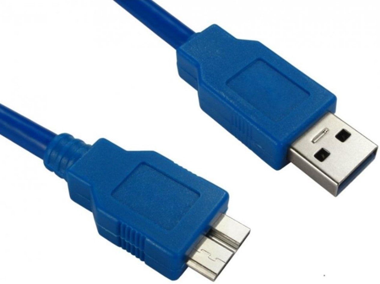 Target USB3-MICROSRT-BLK USB cable USB 3.2 Gen 1 (3.1 Gen 1) 0.75 m USB A Micro-USB B Blue - Image 1