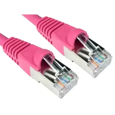 Cables Direct Cat6a. 5m networking cable Pink S/FTP (S-STP) - Thumbnail 2