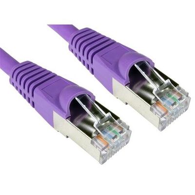 Cables Direct Cat6a. 5m networking cable Violet S/FTP (S-STP)