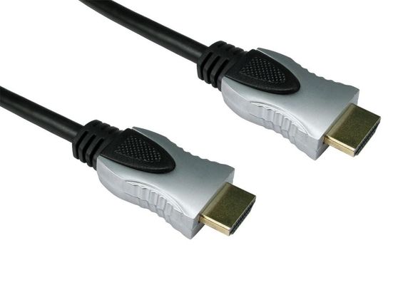 Cables Direct HDMI - HDMI M/M 1m HDMI cable HDMI Type A (Standard) Black, Silver