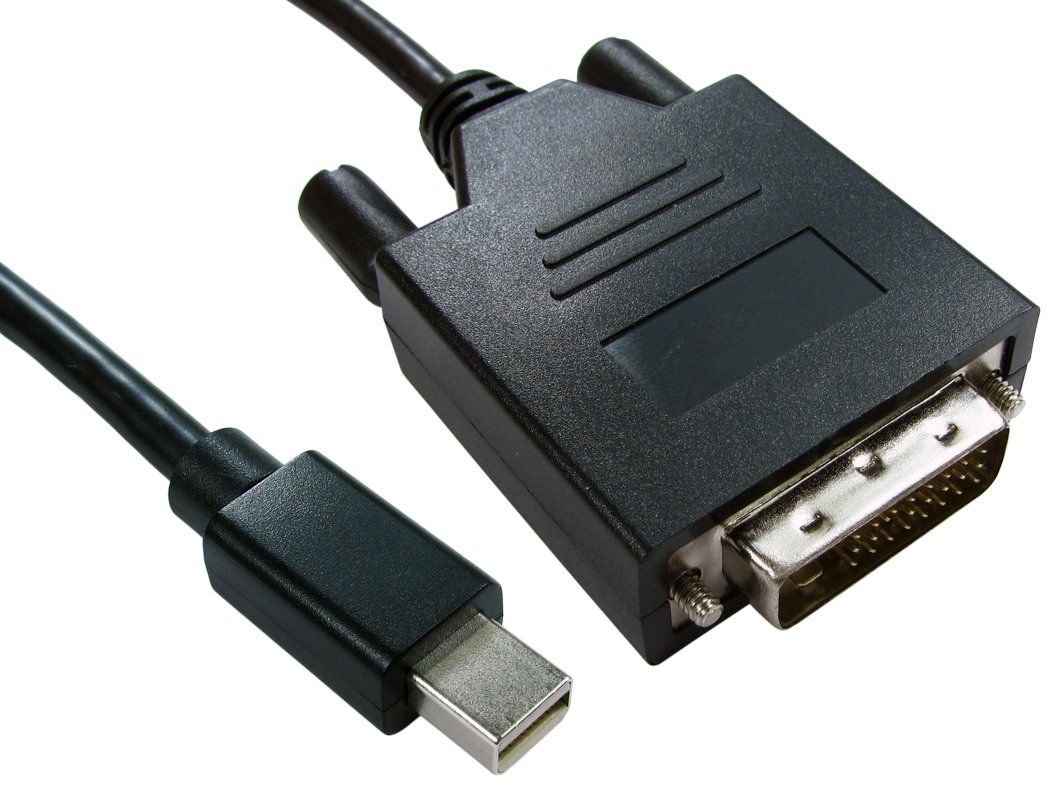 Cables Direct Mini DP/DVI-D 2m Mini DisplayPort Black - Image 1