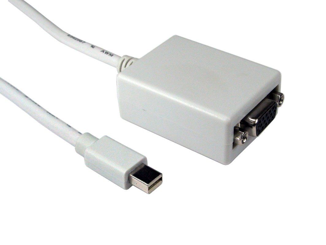 Cables Direct Mini DP/VGA 3m Mini DisplayPort VGA (D-Sub) White - Image 1