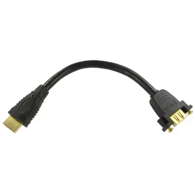 Cables Direct M - F HDMI STUB HDMI cable 0.165 m HDMI Type A (Standard) Black - Thumbnail 3