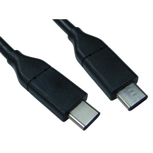 Cables Direct USB C/USB C 1m USB cable USB 3.2 Gen 2 (3.1 Gen 2) Black - Image 1