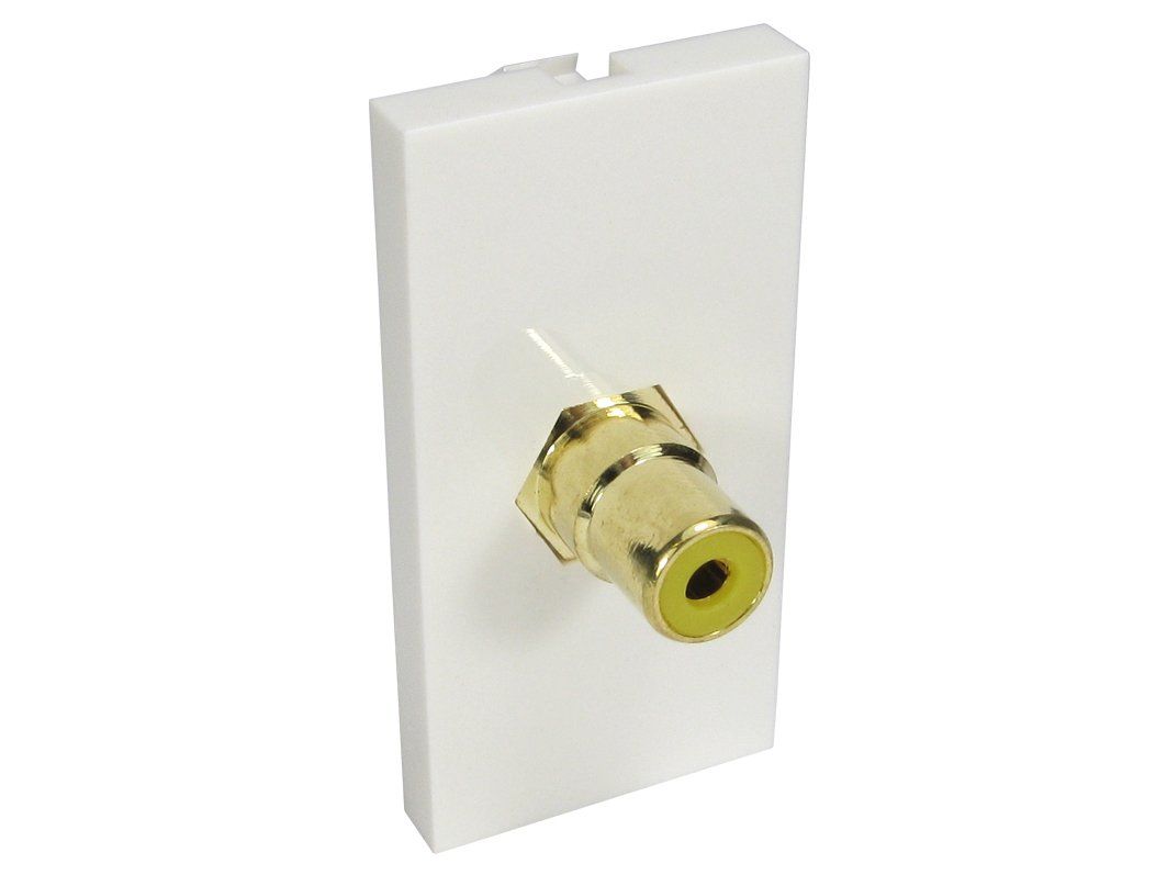 Cables Direct AV-MOD1RCAYL socket-outlet RCA White - Image 1