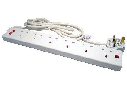 Cables Direct RB-02M06SPD power extension 2 m 6 AC outlet(s) Indoor White - Image 1