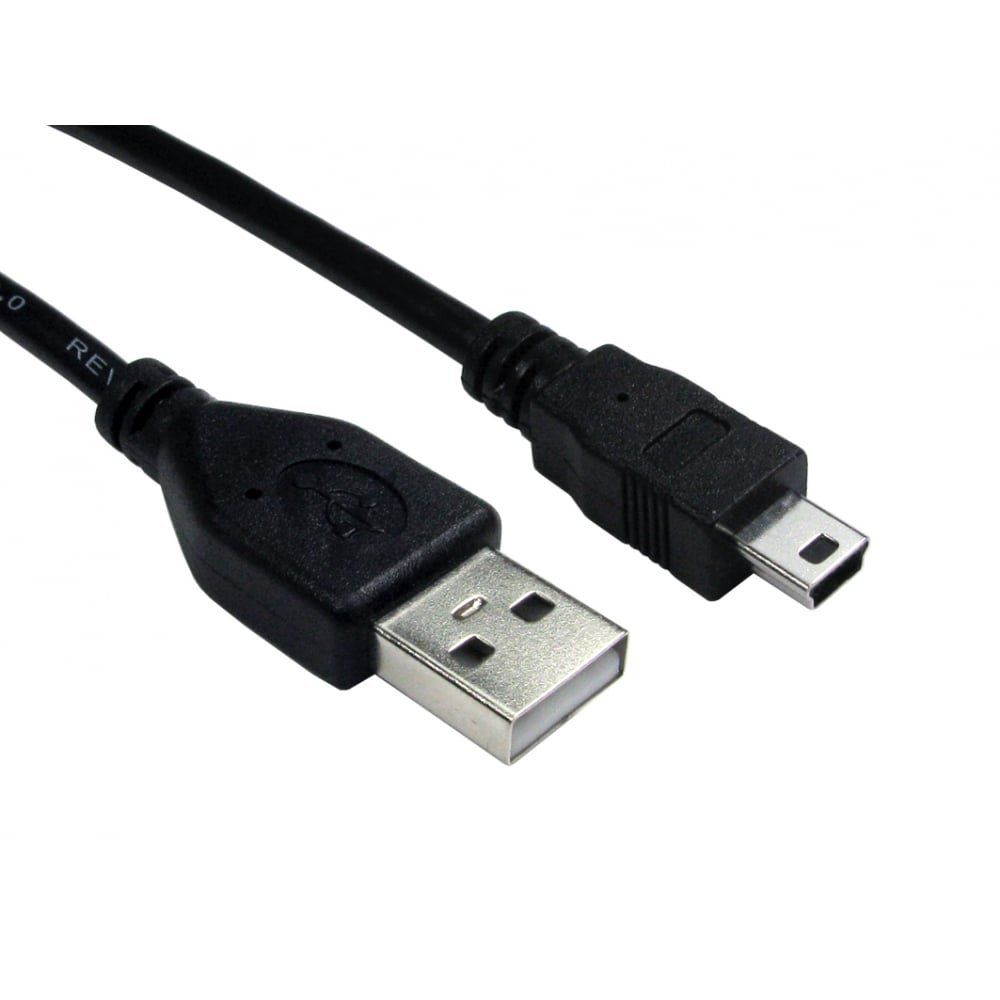 Cables Direct 99CDL2-0620 USB cable USB 2.0 0.5 m USB A Mini-USB B Black - Image 1