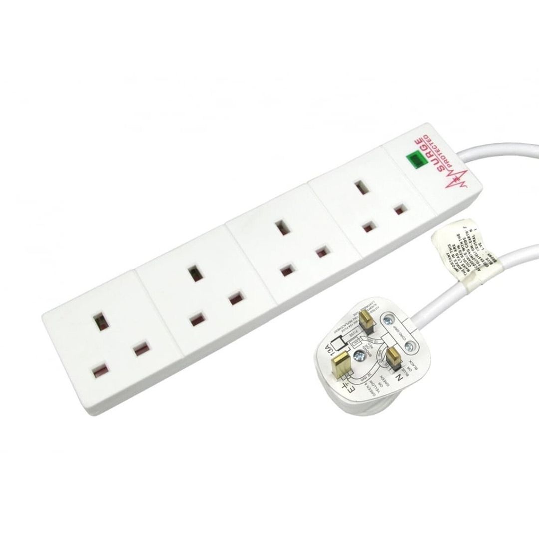 Target RB-02M04SPD power extension 2 m 4 AC outlet(s) Indoor White - Image 1