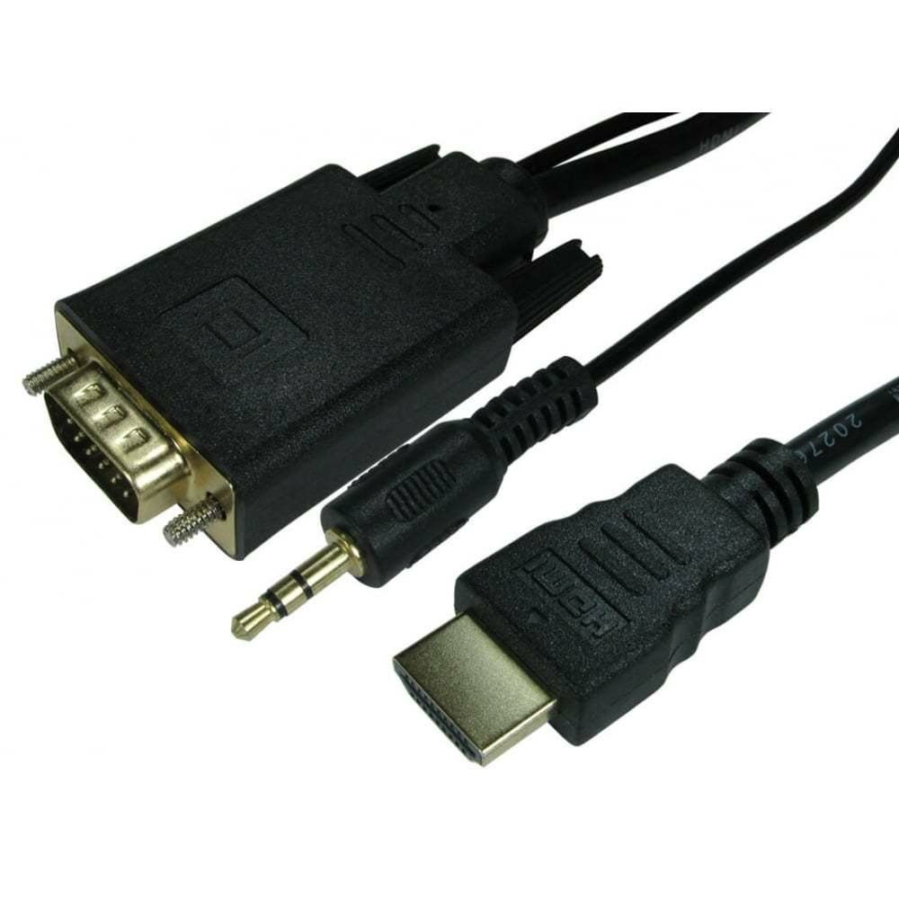 Cables Direct 77HDMI-VGCBL033 video cable adapter 1 m HDMI VGA (D-Sub) + 3.5mm Black - Image 1