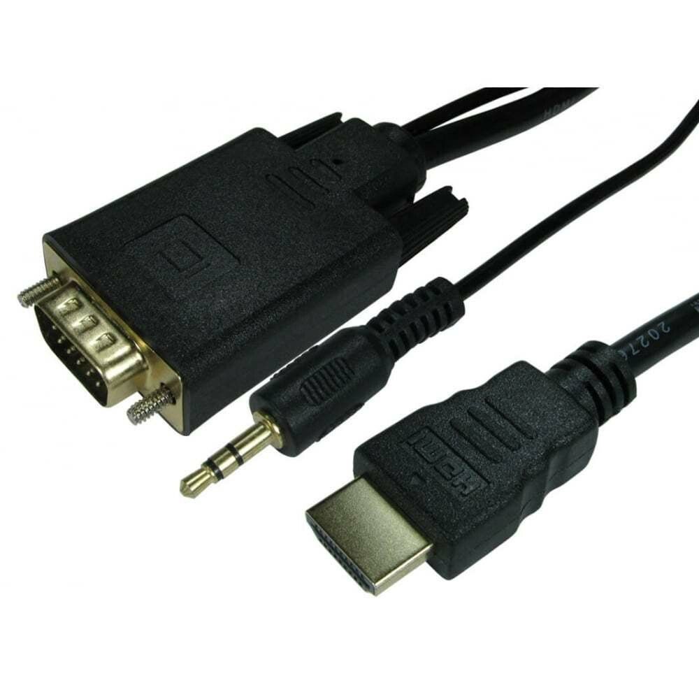Cables Direct 77HDMI-VGCBL044 video cable adapter 1.8 m HDMI VGA (D-Sub) + 3.5mm Black - Image 1