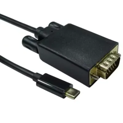 Target USB3C-VGA-1M video cable adapter USB Type-C VGA (D-Sub) Black - Thumbnail 2