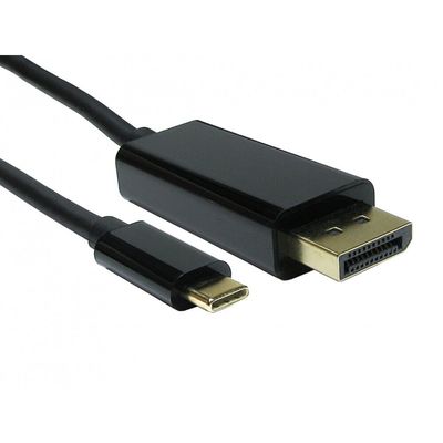 Cables Direct USB C to DP 4K @ 60HZ 1 m USB Type-C DisplayPort Black - Thumbnail 2