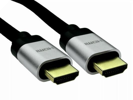 Cables Direct CDLHD8K-02SLV HDMI cable 2 m HDMI Type A (Standard) Black, Silver