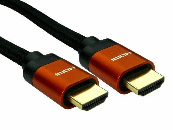 Cables Direct CDLHD8K-03CP HDMI cable 3 m HDMI Type A (Standard) 2 x HDMI Type A (Standard) Black, Orange - Image 1