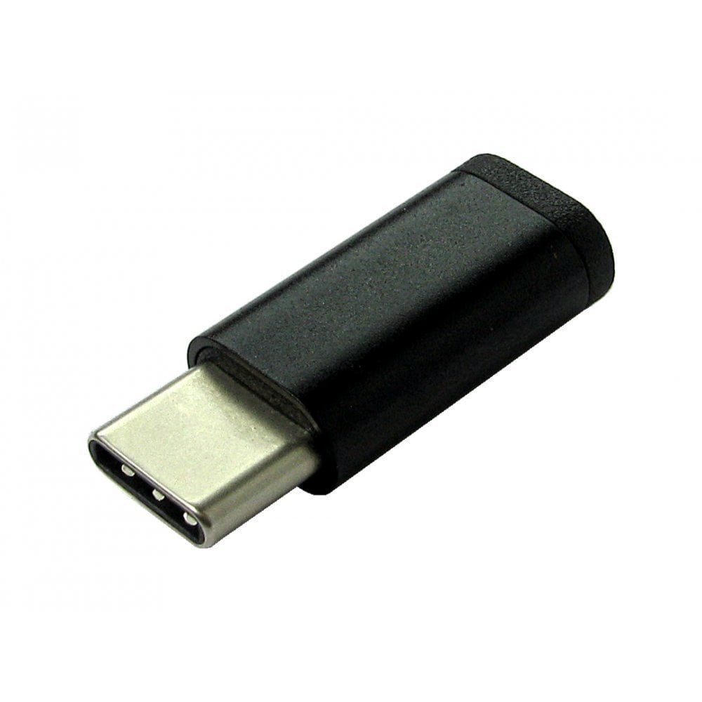 Cables Direct USB3C-MICROB cable gender changer USB Type C Micro USB Type B Black - Image 1