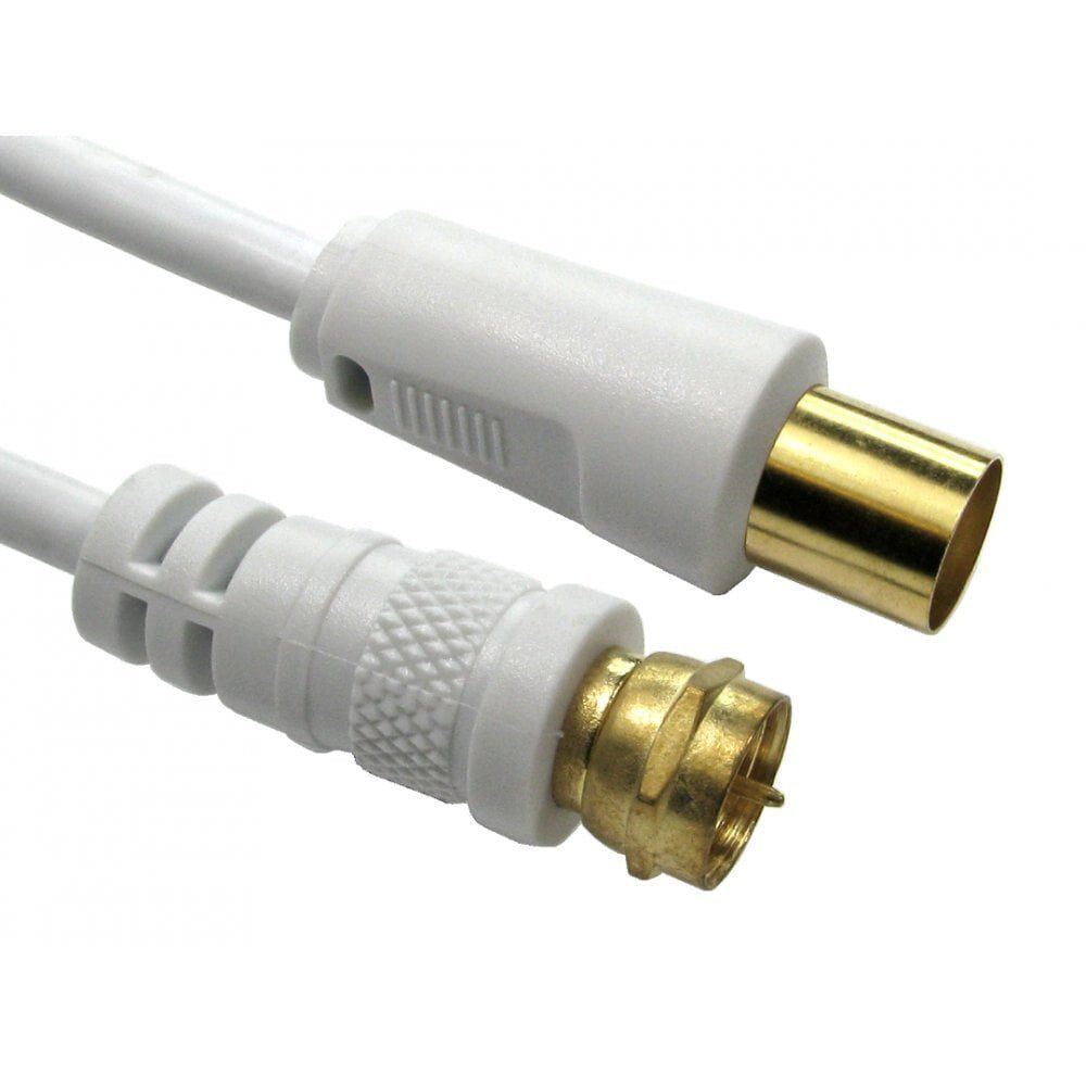 Cables Direct 2-FM-9M-15 coaxial cable 3C-2V 15 m TV F White - Image 1